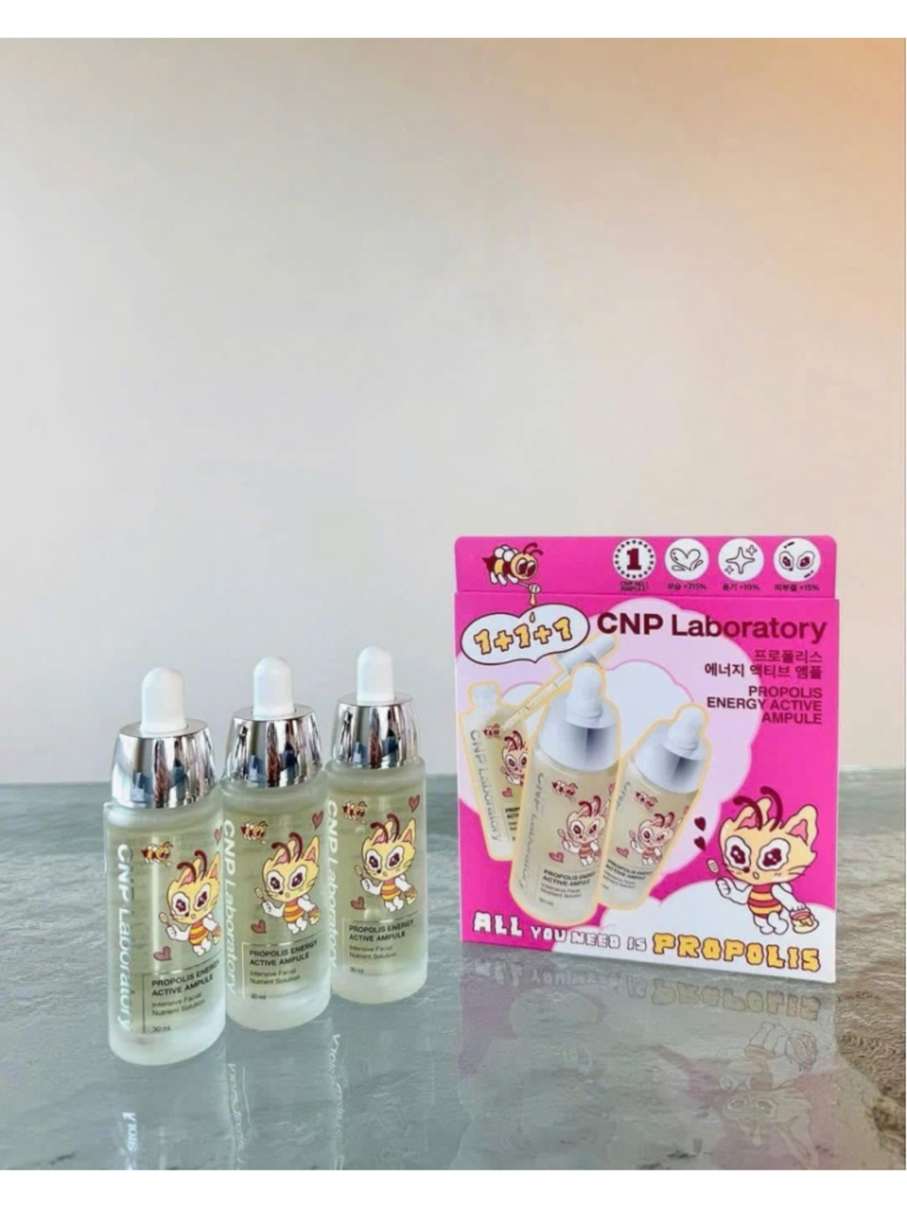 [CNP] Propolis Energy Active Nutrition Hydration Ampoule Set 30ml X 3ea K-Beauty